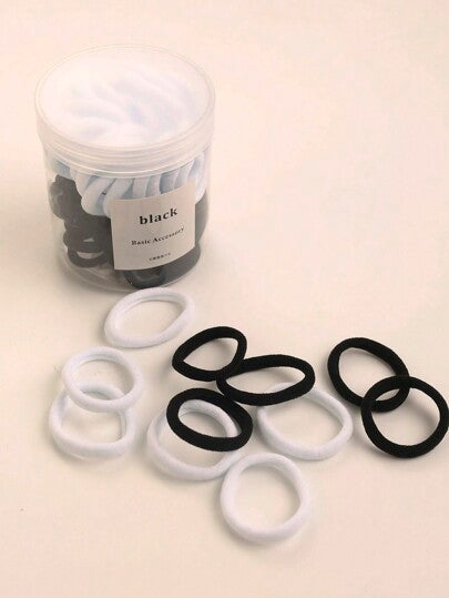 72 pcs Basic Elastic Hair Ties