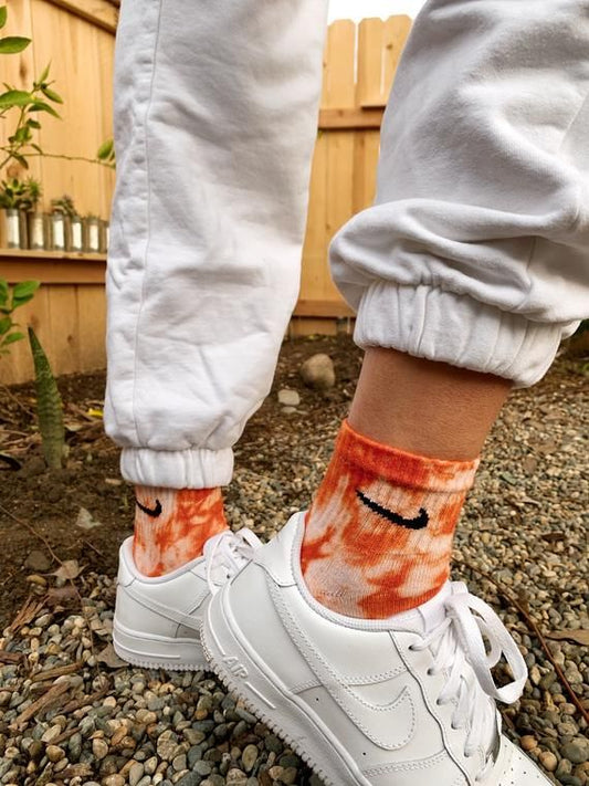 Orange - Tie Dye Socks