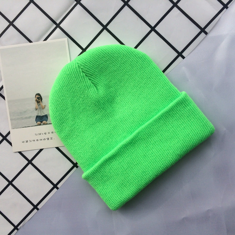 Fluorescent Green Beanie