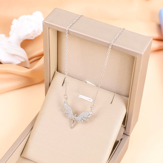 Silver Angel Wings Necklace