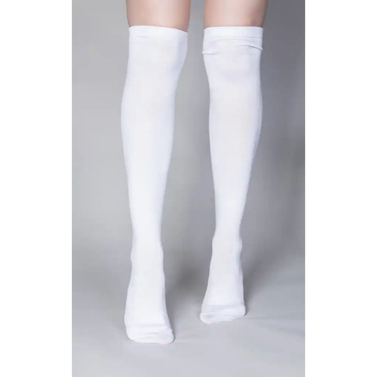 Basic White Knee Socks