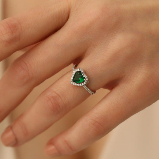 Emerald Heart Ring